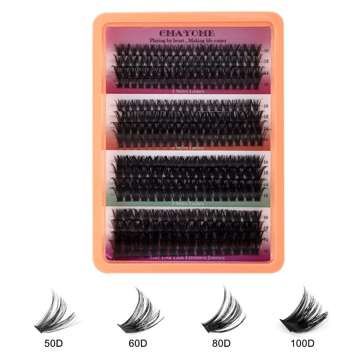 Lash Extension Kit Manga Lash Clusters Kit Wispy Eyelash Clusters with Bottom Lashes Anime Individual Lashes 12-20mm 100D Volume Eyelash Extension Kit Bond, Seal and Tweezers