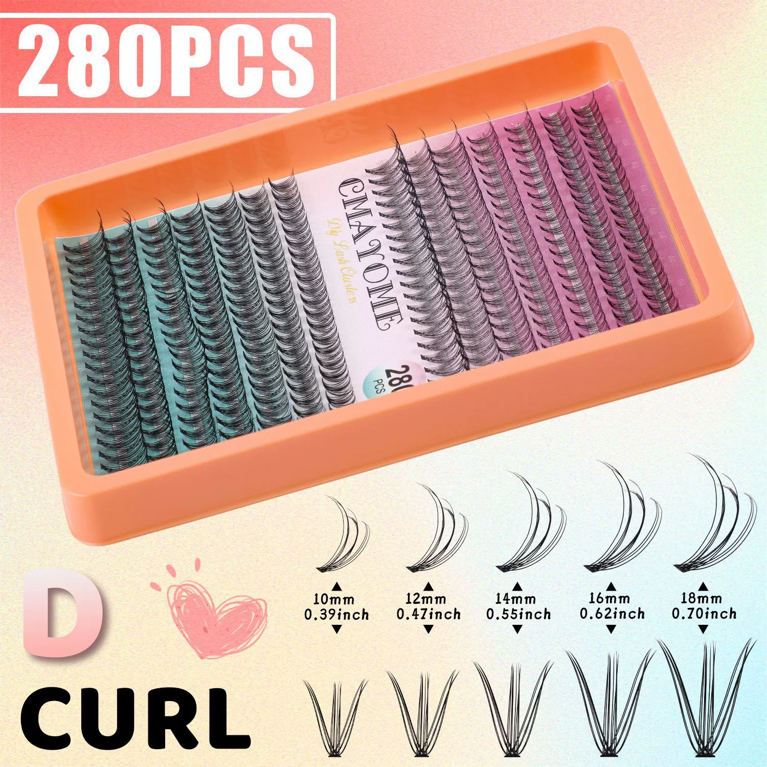 Lash Clusters Kit Anime Eyelash Clusters Kit Wispy Cluster Eyelash Extension Kit DIY Lash Extension Kit 10-16mm Spiky Individual Lashes with Bond and Seal Lash Glue, Tweezers and Remover