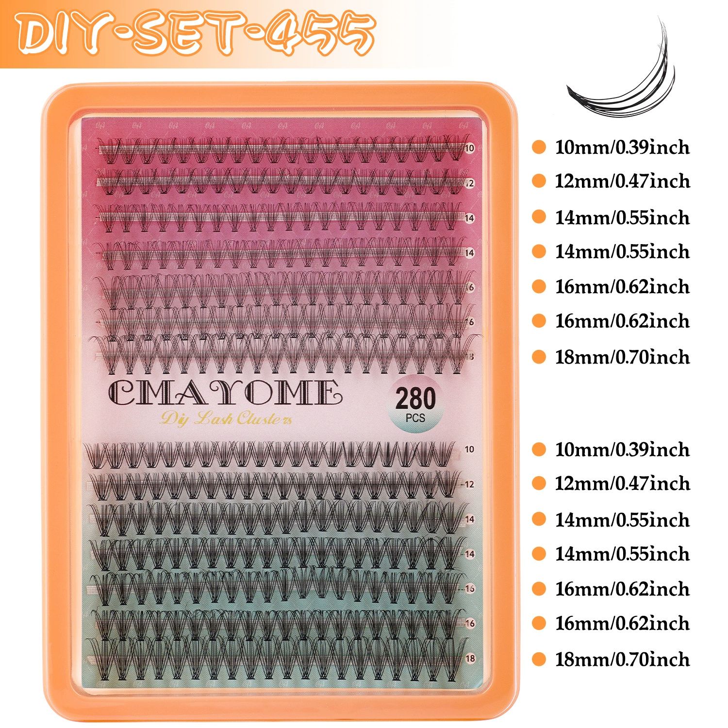 Lash Clusters Kit Anime Eyelash Clusters Kit Wispy Cluster Eyelash Extension Kit DIY Lash Extension Kit 10-16mm Spiky Individual Lashes with Bond and Seal Lash Glue, Tweezers and Remover