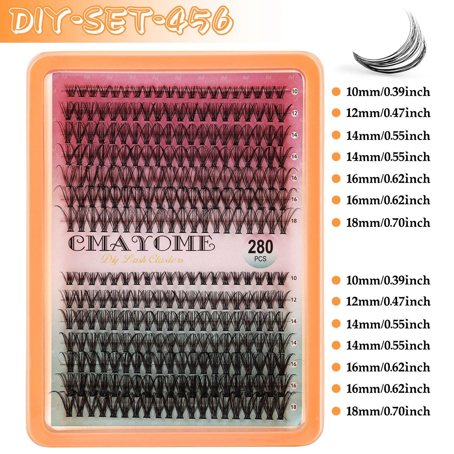 Lash Clusters Kit Anime Eyelash Clusters Kit Wispy Cluster Eyelash Extension Kit DIY Lash Extension Kit 10-16mm Spiky Individual Lashes with Bond and Seal Lash Glue, Tweezers and Remover