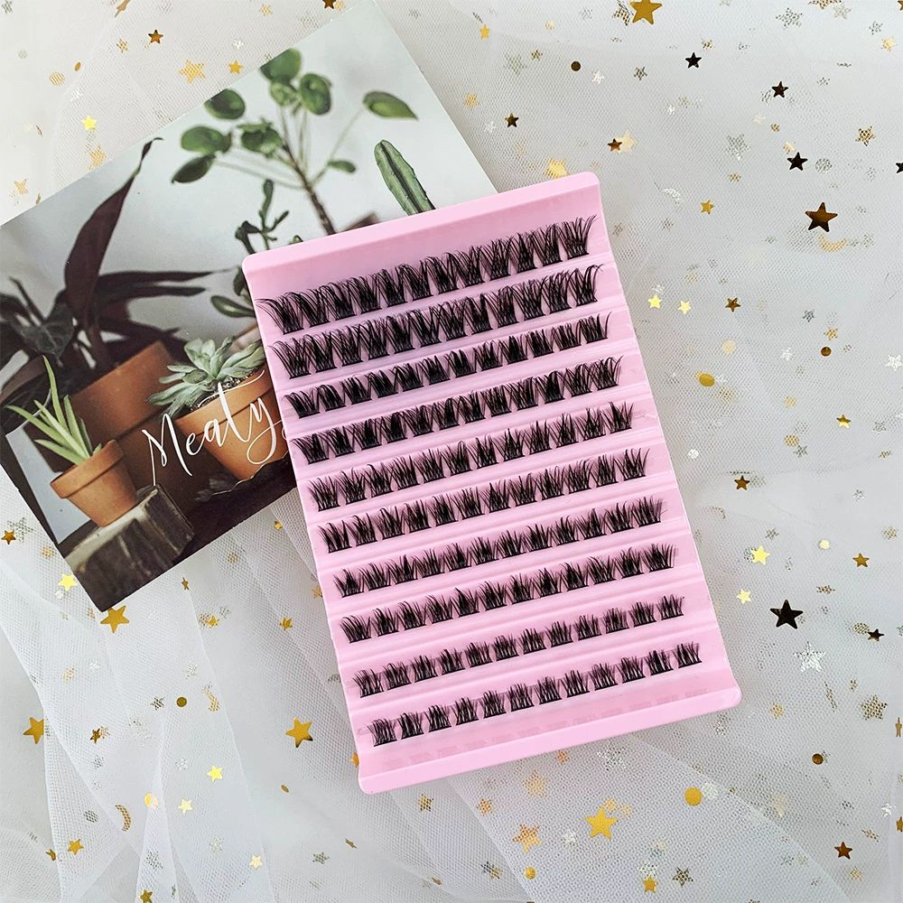 Natural Wispy Lash Clusters 9-14MM D Curl Eyelash Clusters,9mm 10mm 12mm 14mm False Eyelashes 90pcs Cluster Eyelash Extensions
