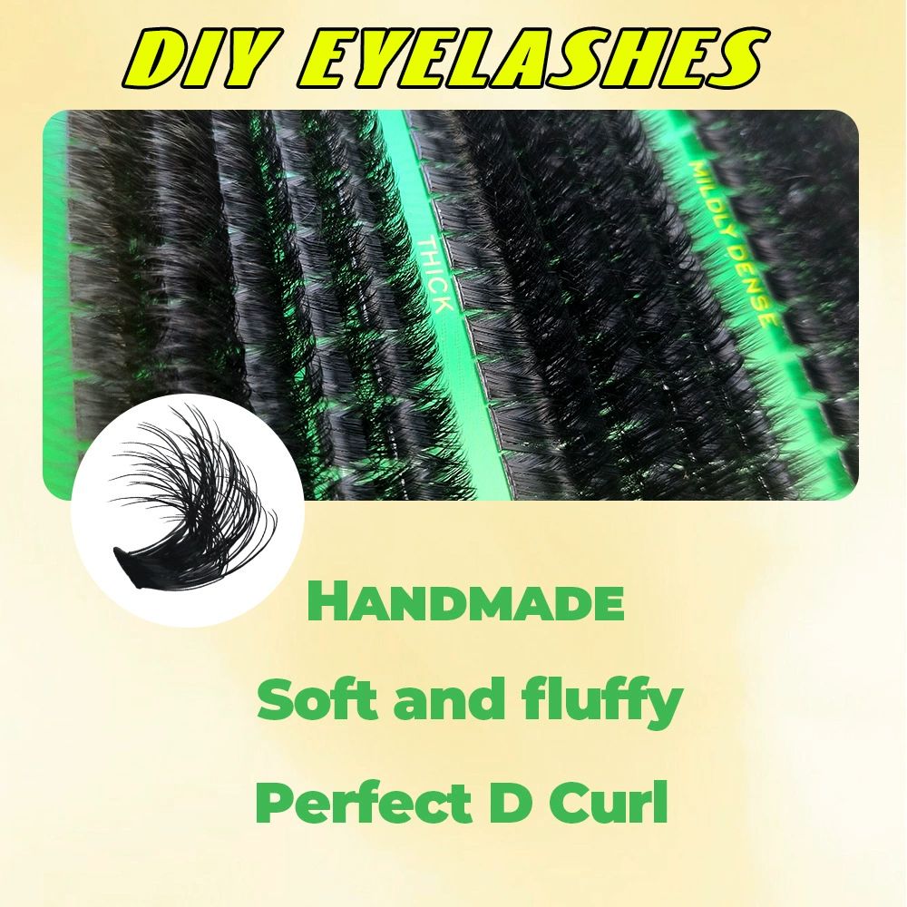 D Curl Lash Clusters Extensions 280 Pcs Individual Eye lash Clusters 100D Cluster Eyelash Lashes Wispy Clusters Lashes Makeup at Home - DIY Lash Extension Kit for Self Application (9-18MM) Mix
