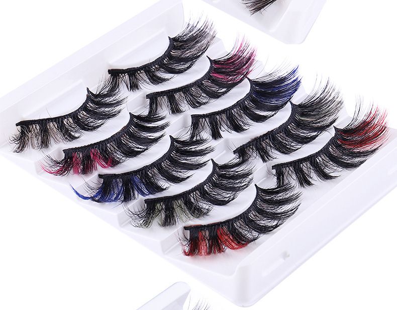 Lashes Pack 5 Pairs Fluffy Faux Mink Eyelashes Soft Handmade False Eye Lashes for Dramatic Makeup view 9