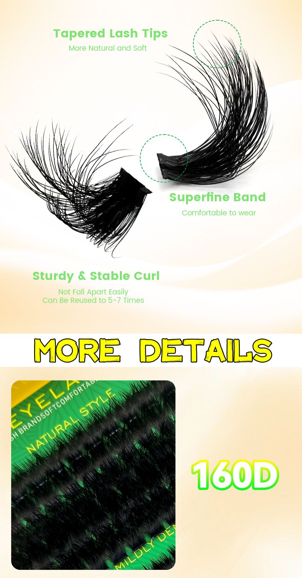D Curl Lash Clusters Extensions 280 Pcs Individual Eye lash Clusters 100D Cluster Eyelash Lashes Wispy Clusters Lashes Makeup at Home - DIY Lash Extension Kit for Self Application (9-18MM) Mix