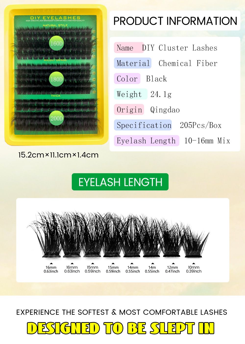 D Curl Lash Clusters Extensions 280 Pcs Individual Eye lash Clusters 100D Cluster Eyelash Lashes Wispy Clusters Lashes Makeup at Home - DIY Lash Extension Kit for Self Application (9-18MM) Mix