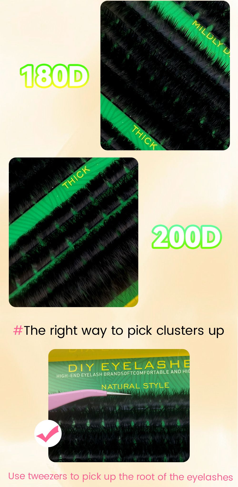 D Curl Lash Clusters Extensions 280 Pcs Individual Eye lash Clusters 100D Cluster Eyelash Lashes Wispy Clusters Lashes Makeup at Home - DIY Lash Extension Kit for Self Application (9-18MM) Mix