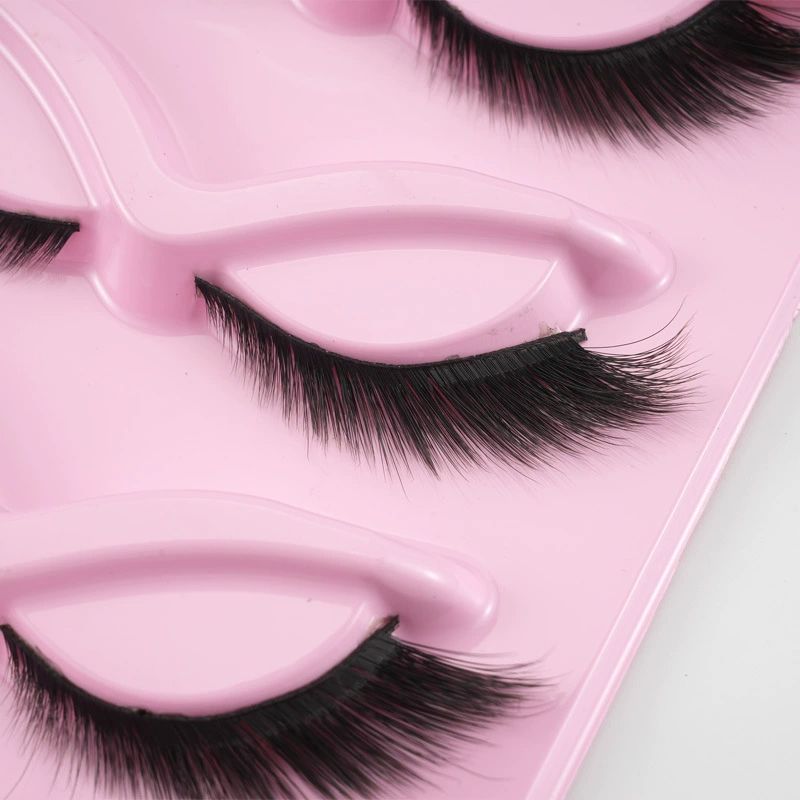 3D False Eyelashes Faux Mink Fake Lashes 10 Pairs Fluffy Flutter Cat Eye & Fox Eye Styles,18mmm DIY Long Wispy Strip Soft Band for Beauty Makeup, Natural Dramatic Look