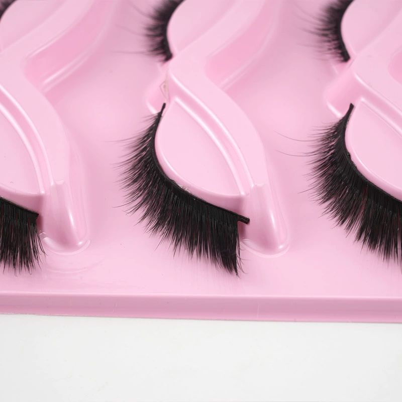 3D False Eyelashes Faux Mink Fake Lashes 10 Pairs Fluffy Flutter Cat Eye & Fox Eye Styles,18mmm DIY Long Wispy Strip Soft Band for Beauty Makeup, Natural Dramatic Look