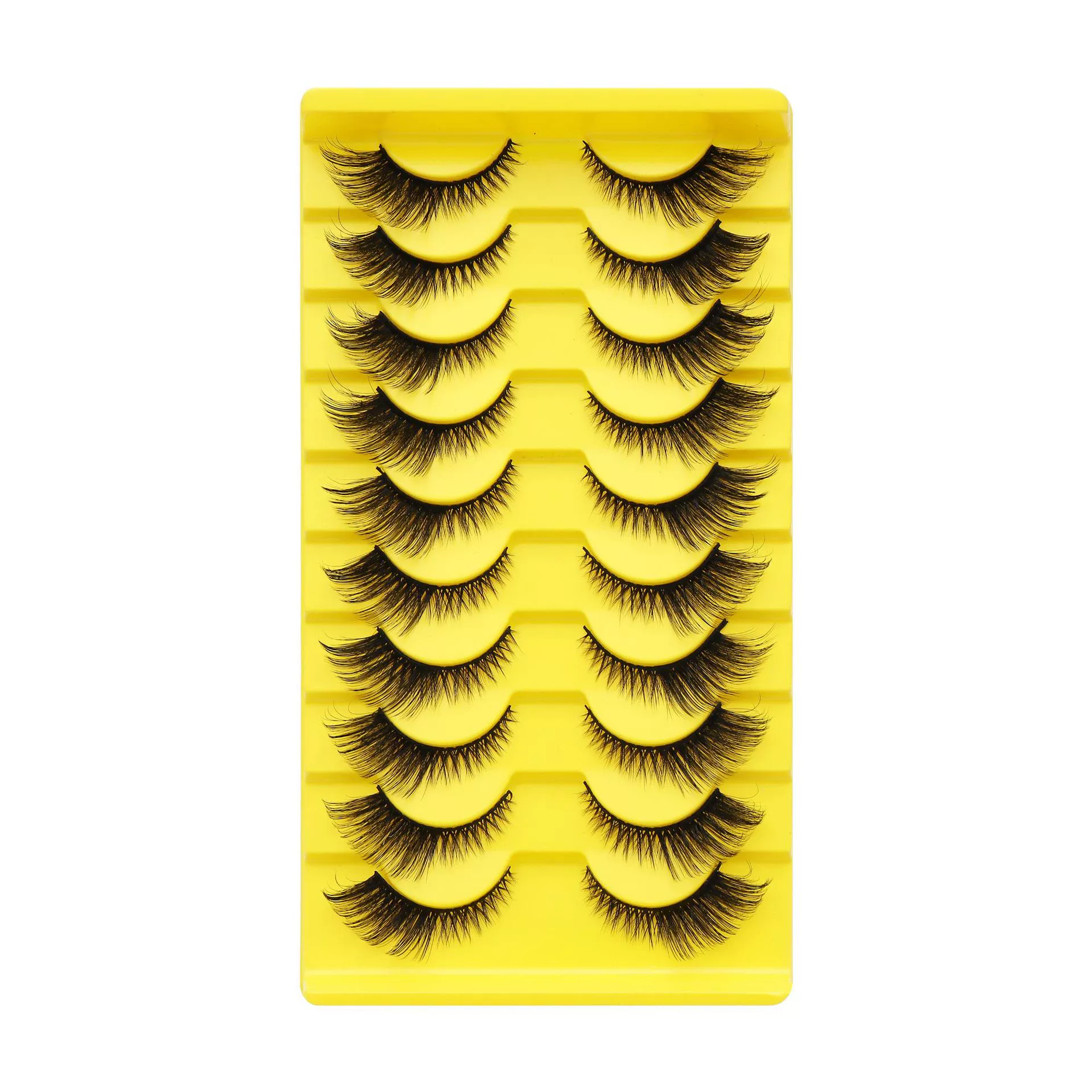 Natural Lashes Cat Eye False Eyelashes Wispy Mink Lashes that Look Like Extensions Fox Eye Lashes 9 Pairs view 5