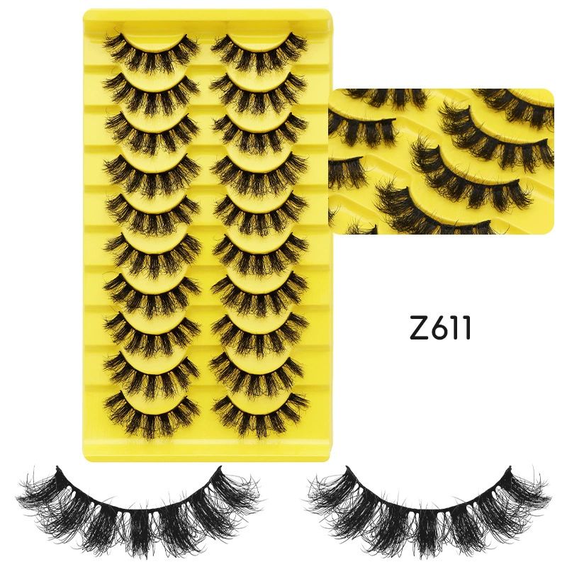 Natural Lashes Cat Eye False Eyelashes Wispy Mink Lashes that Look Like Extensions Fox Eye Lashes 9 Pairs view 7