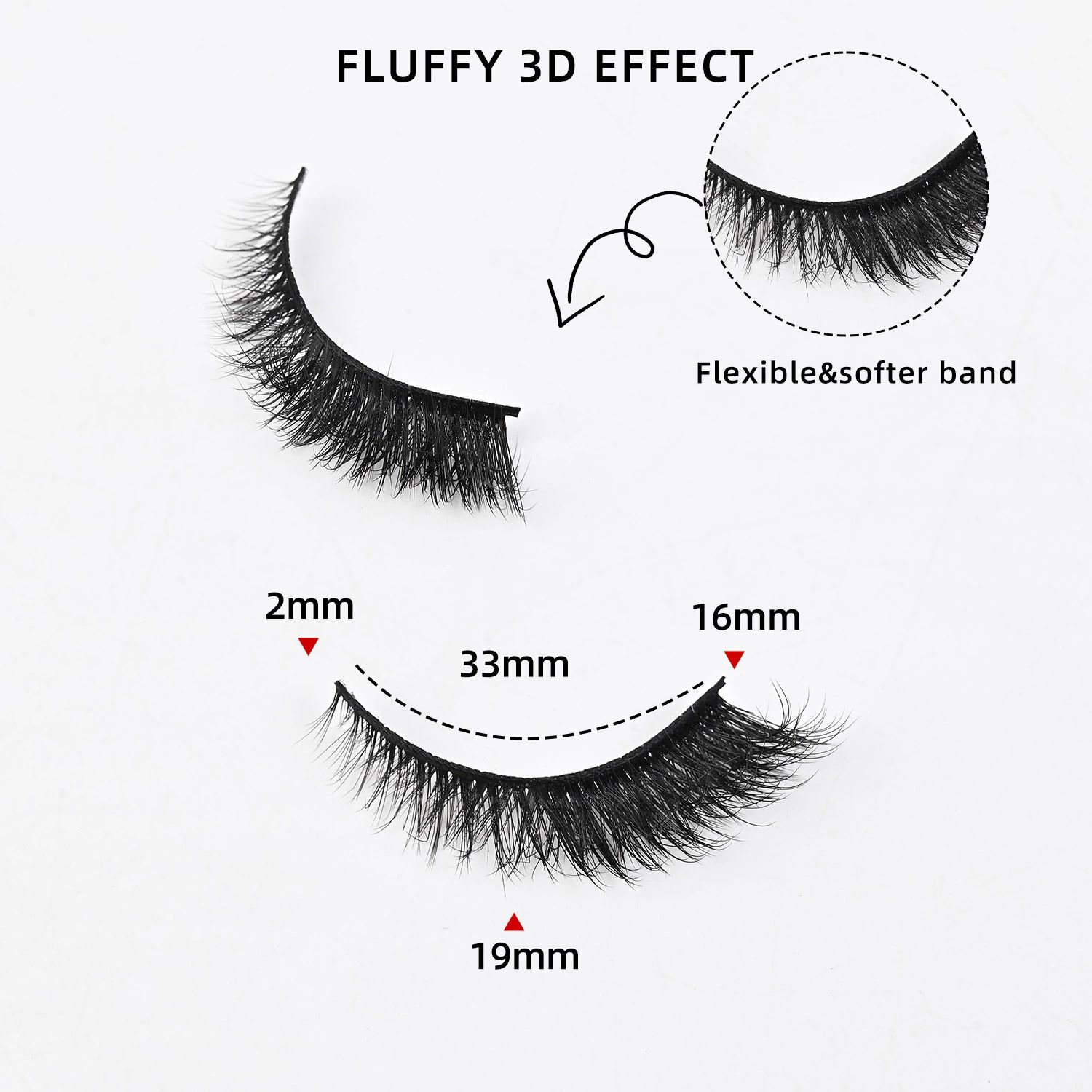 False Eyelashes 10 Pairs 3D Natural Wispy Lashes Cat Eye Lashes Mink Lashes Fluffy Thick And Soft Lashes