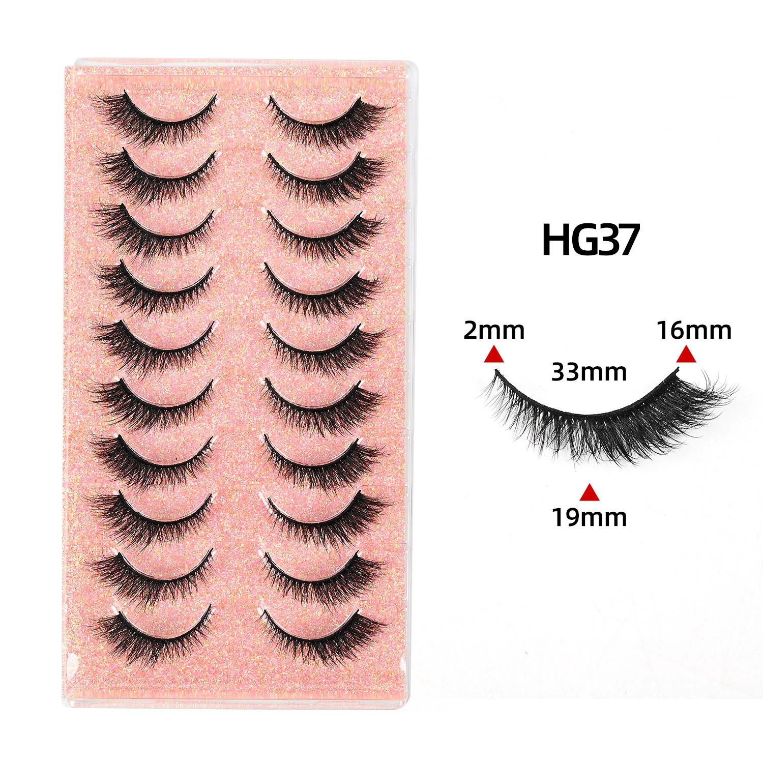 False Eyelashes 10 Pairs 3D Natural Wispy Lashes Cat Eye Lashes Mink Lashes Fluffy Thick And Soft Lashes