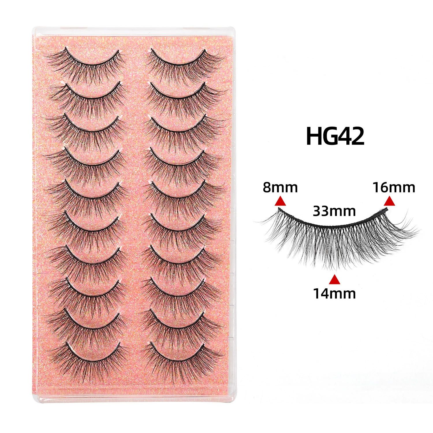 False Eyelashes 10 Pairs 3D Natural Wispy Lashes Cat Eye Lashes Mink Lashes Fluffy Thick And Soft Lashes