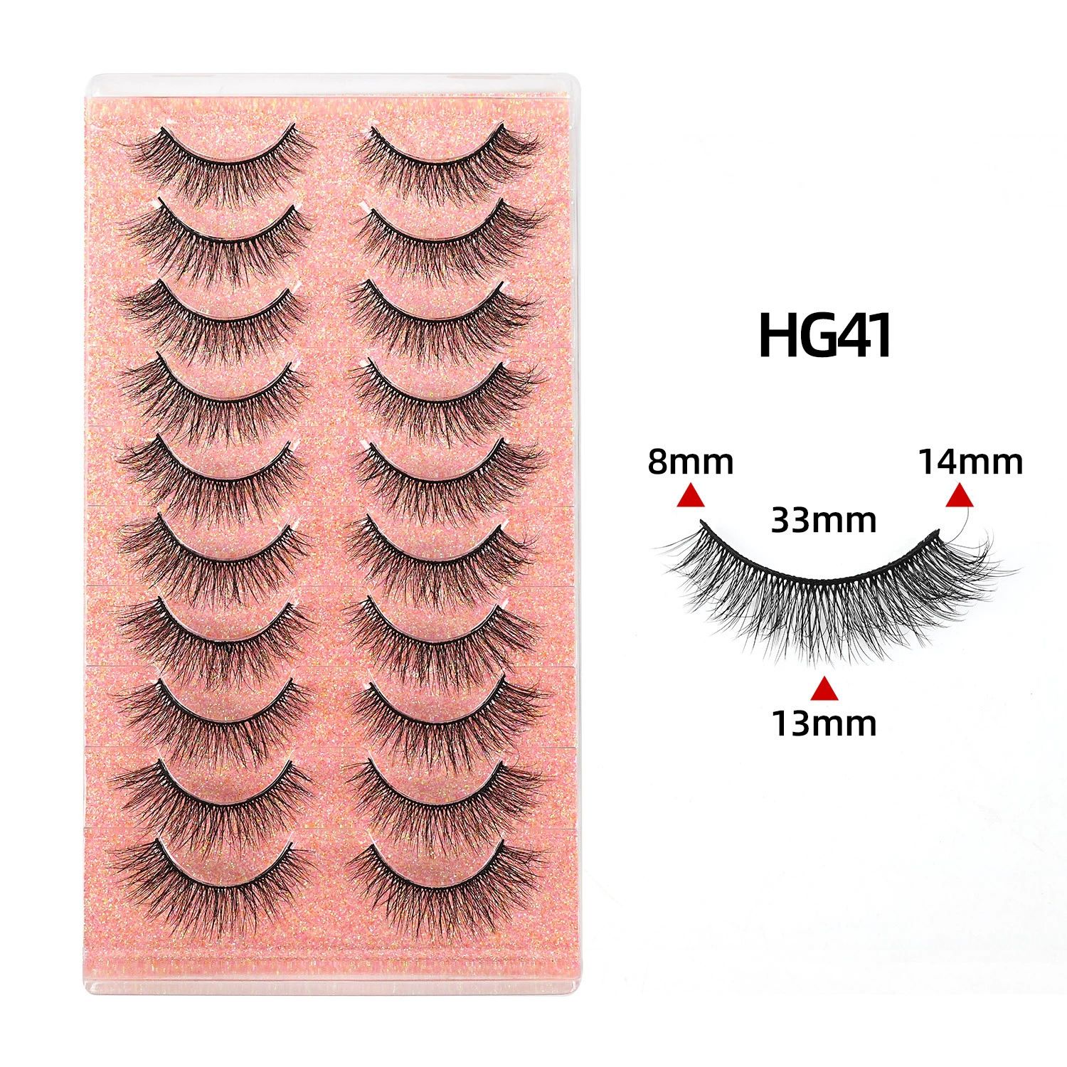 False Eyelashes 10 Pairs 3D Natural Wispy Lashes Cat Eye Lashes Mink Lashes Fluffy Thick And Soft Lashes