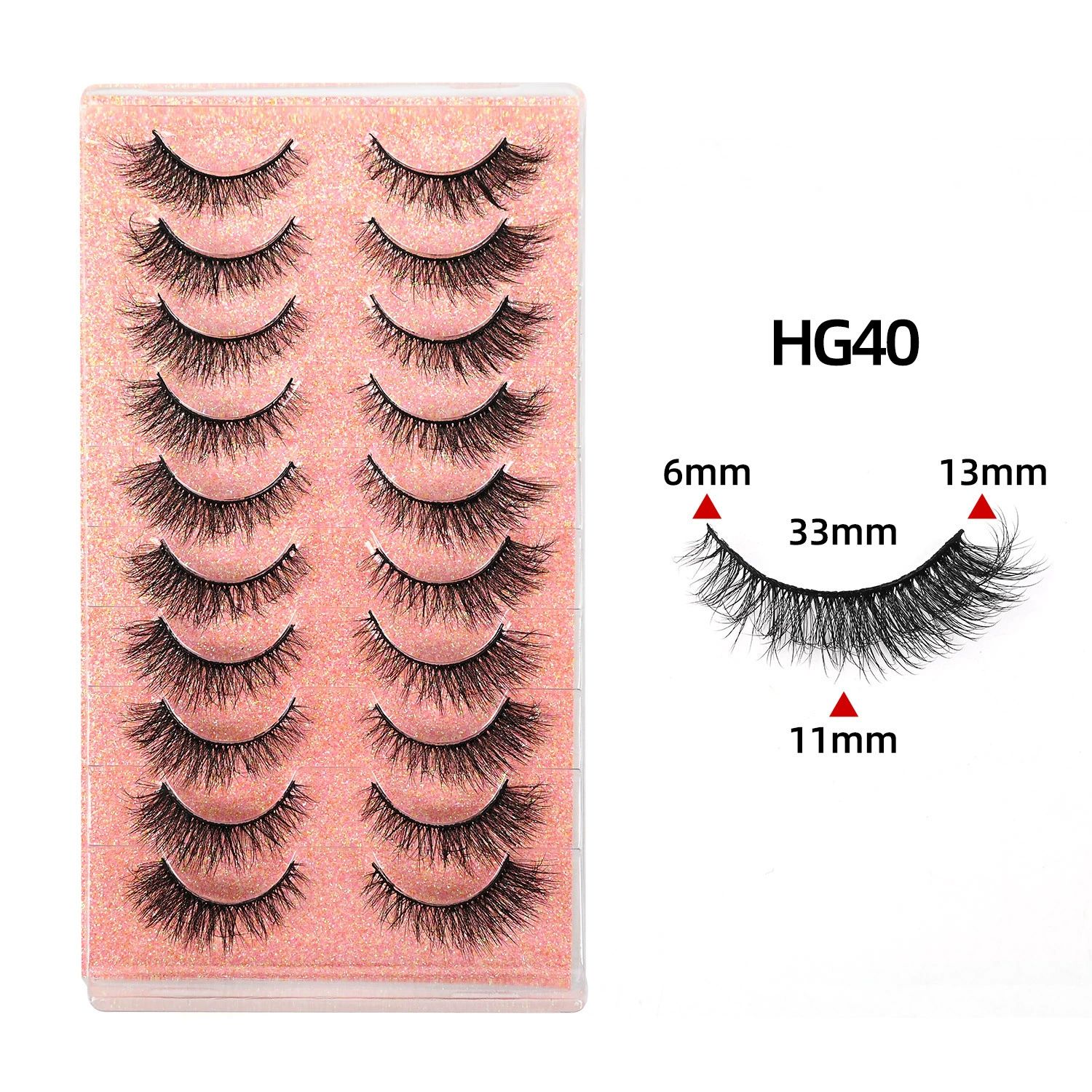 False Eyelashes 10 Pairs 3D Natural Wispy Lashes Cat Eye Lashes Mink Lashes Fluffy Thick And Soft Lashes