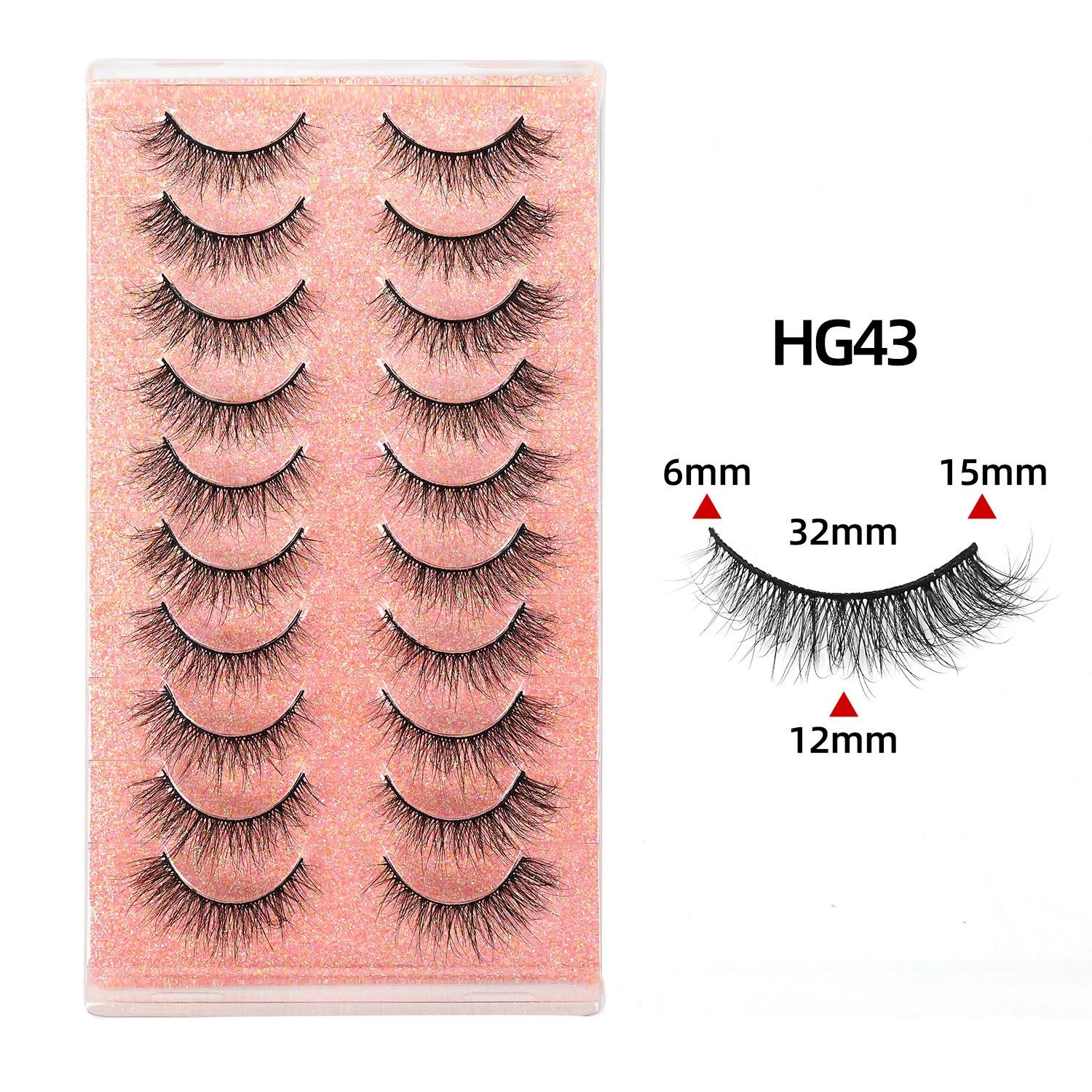 False Eyelashes 10 Pairs 3D Natural Wispy Lashes Cat Eye Lashes Mink Lashes Fluffy Thick And Soft Lashes