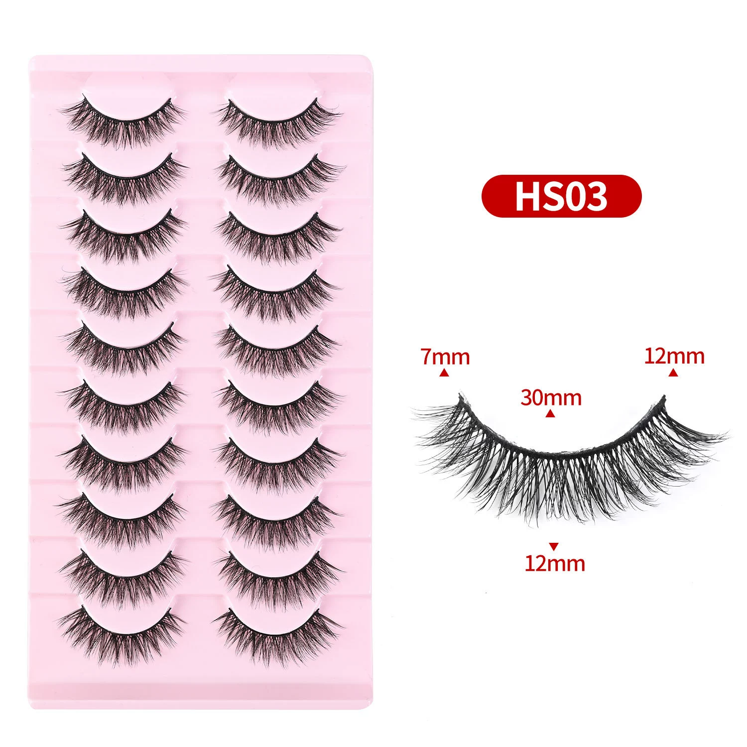 New 10 Pairs 3D Mink Lashes False Eyelashes Handmade Wispy Fluffy Long Lashes Natural Eye Makeup Tools Eye Lashes view 8