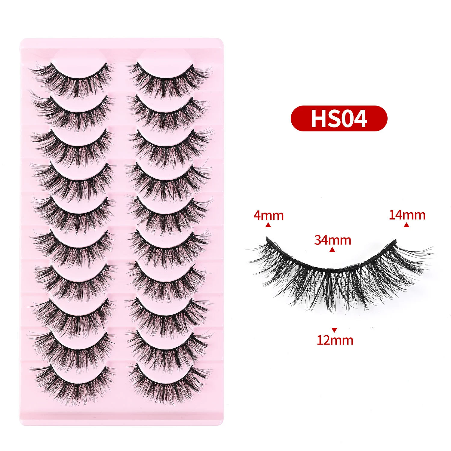 New 10 Pairs 3D Mink Lashes False Eyelashes Handmade Wispy Fluffy Long Lashes Natural Eye Makeup Tools Eye Lashes view 9