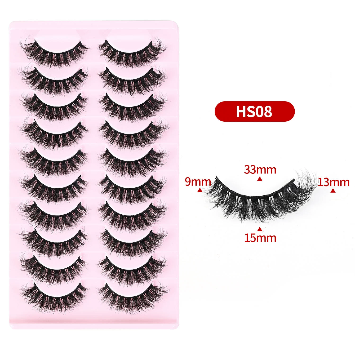Natural Lashes Wispy Lashes Natural Look False Eyelashes Natural Flared Eyelashes False Eye Lashes Soft Fluffy Lashes  10 Pairs