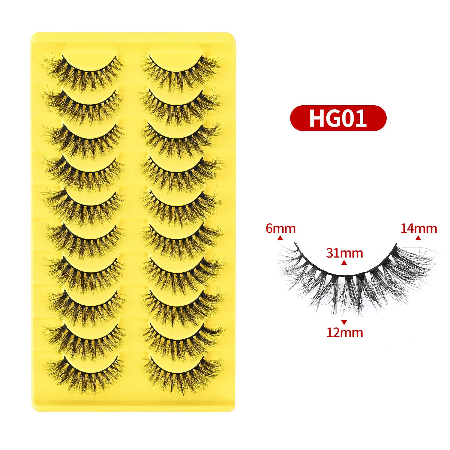 Natural Lashes Wispy Lashes Natural Look False Eyelashes Natural Flared Eyelashes False Eye Lashes Soft Fluffy Lashes  10 Pairs