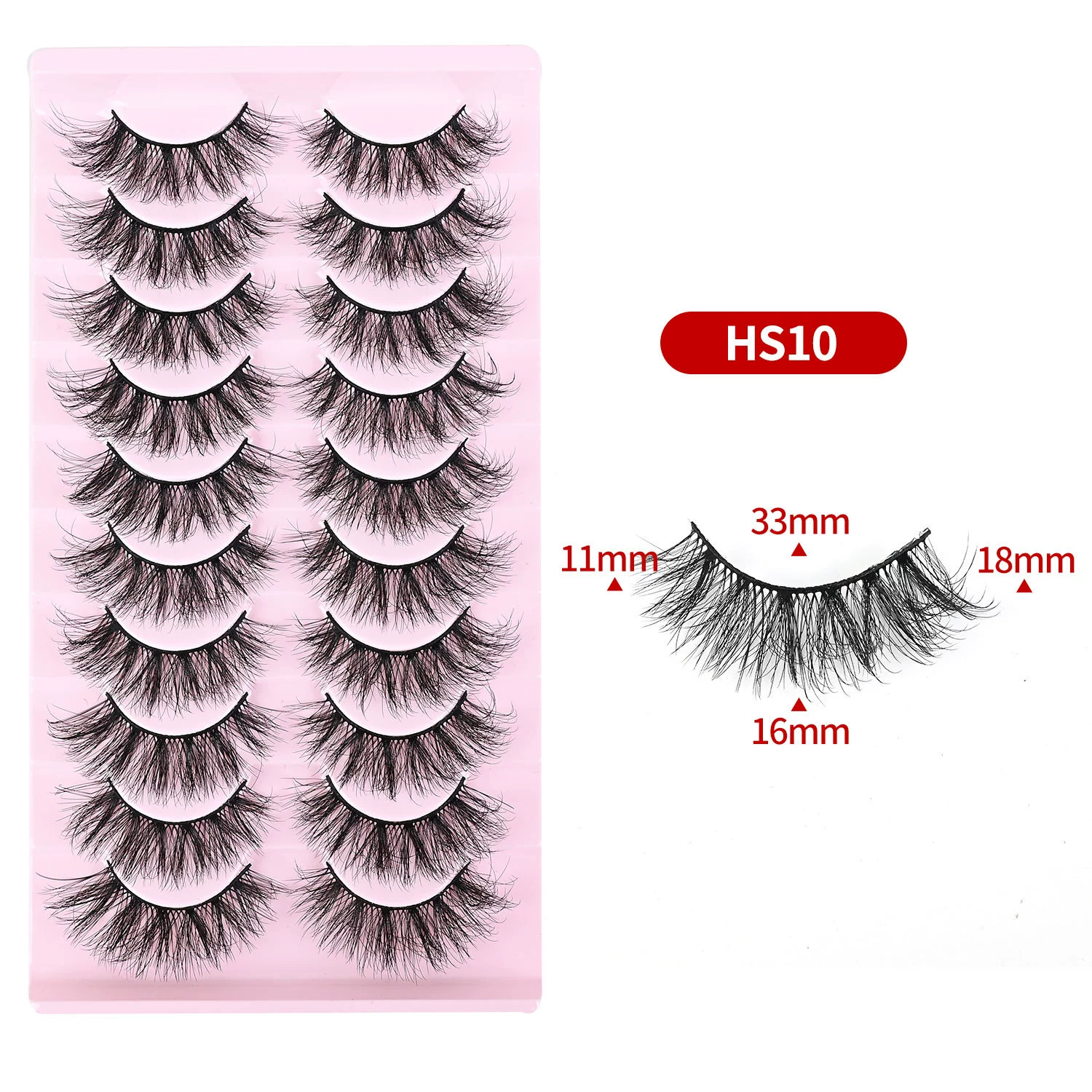 Natural Lashes Wispy Lashes Natural Look False Eyelashes Natural Flared Eyelashes False Eye Lashes Soft Fluffy Lashes  10 Pairs