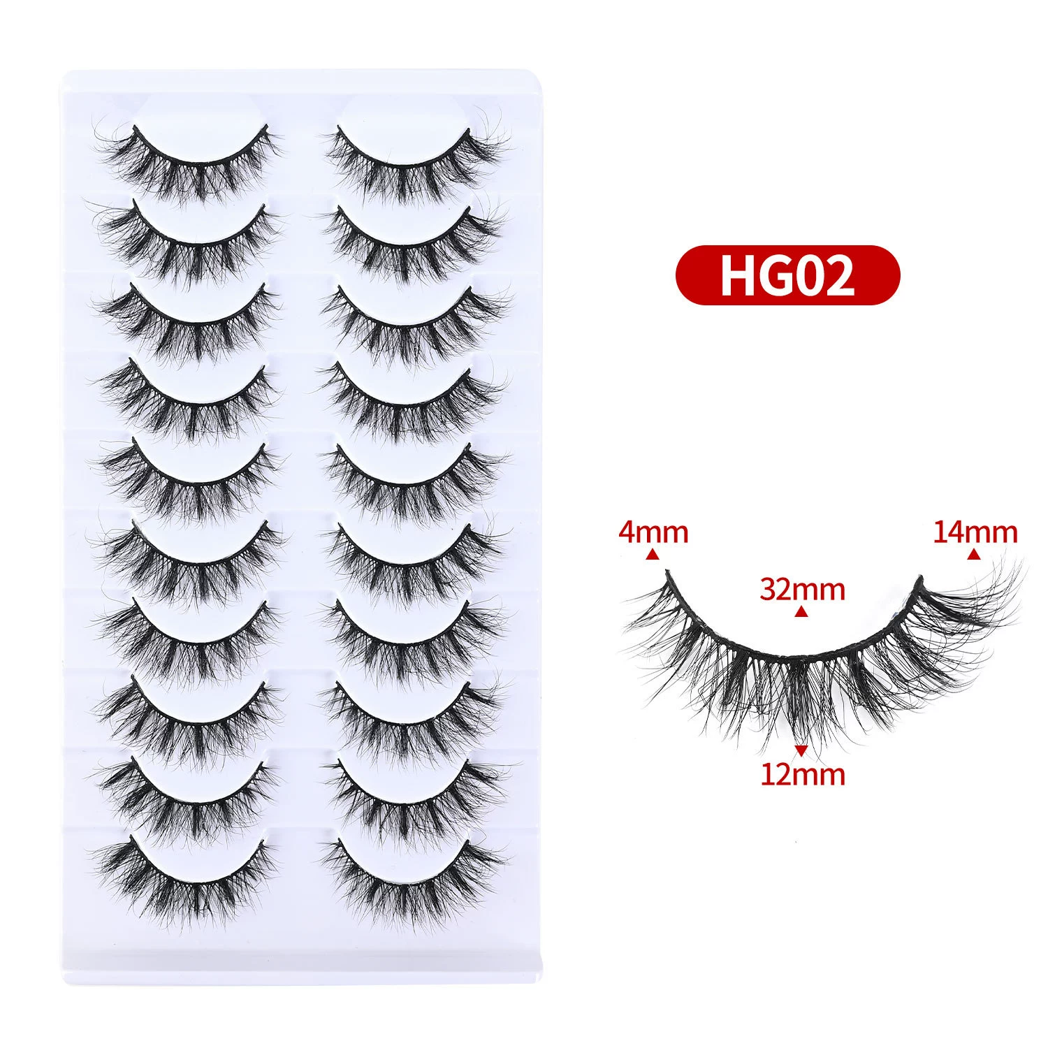 Natural Lashes Wispy Lashes Natural Look False Eyelashes Natural Flared Eyelashes False Eye Lashes Soft Fluffy Lashes  10 Pairs