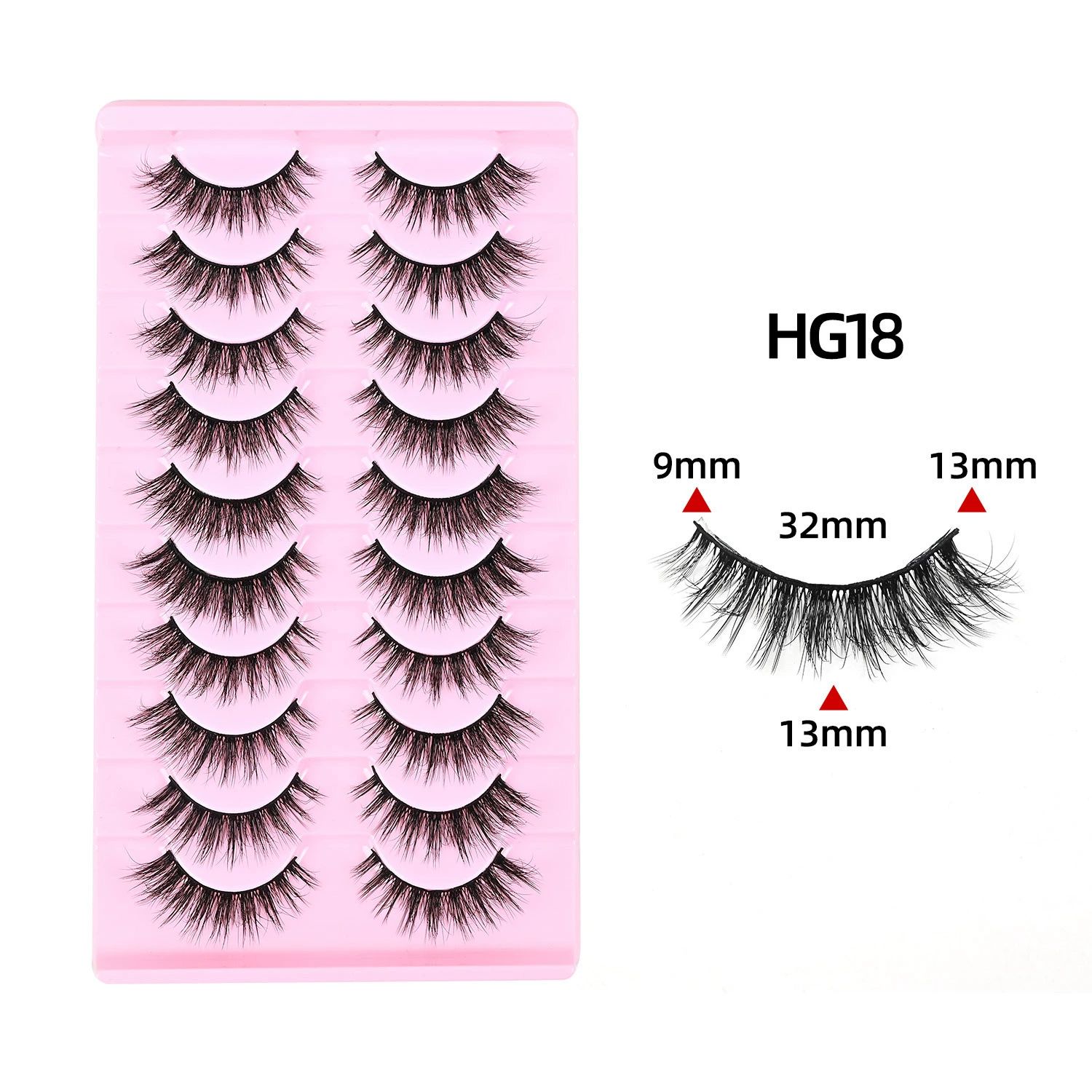 Natural Lashes Wispy Lashes Natural Look False Eyelashes Natural Flared Eyelashes False Eye Lashes Soft Fluffy Lashes  10 Pairs