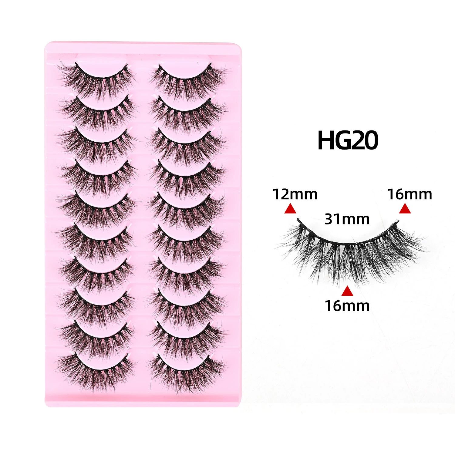 Natural Lashes Wispy Lashes Natural Look False Eyelashes Natural Flared Eyelashes False Eye Lashes Soft Fluffy Lashes  10 Pairs