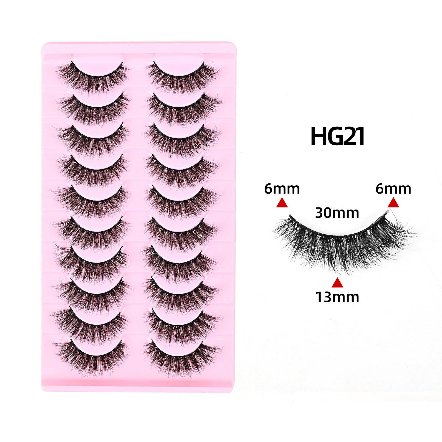 Natural Lashes Wispy Lashes Natural Look False Eyelashes Natural Flared Eyelashes False Eye Lashes Soft Fluffy Lashes  10 Pairs
