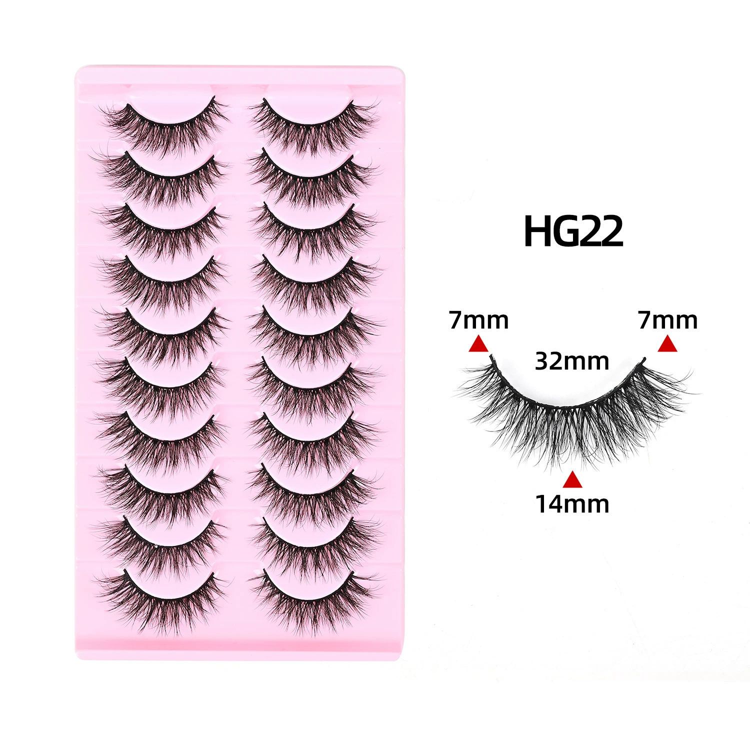 Natural Lashes Wispy Lashes Natural Look False Eyelashes Natural Flared Eyelashes False Eye Lashes Soft Fluffy Lashes  10 Pairs