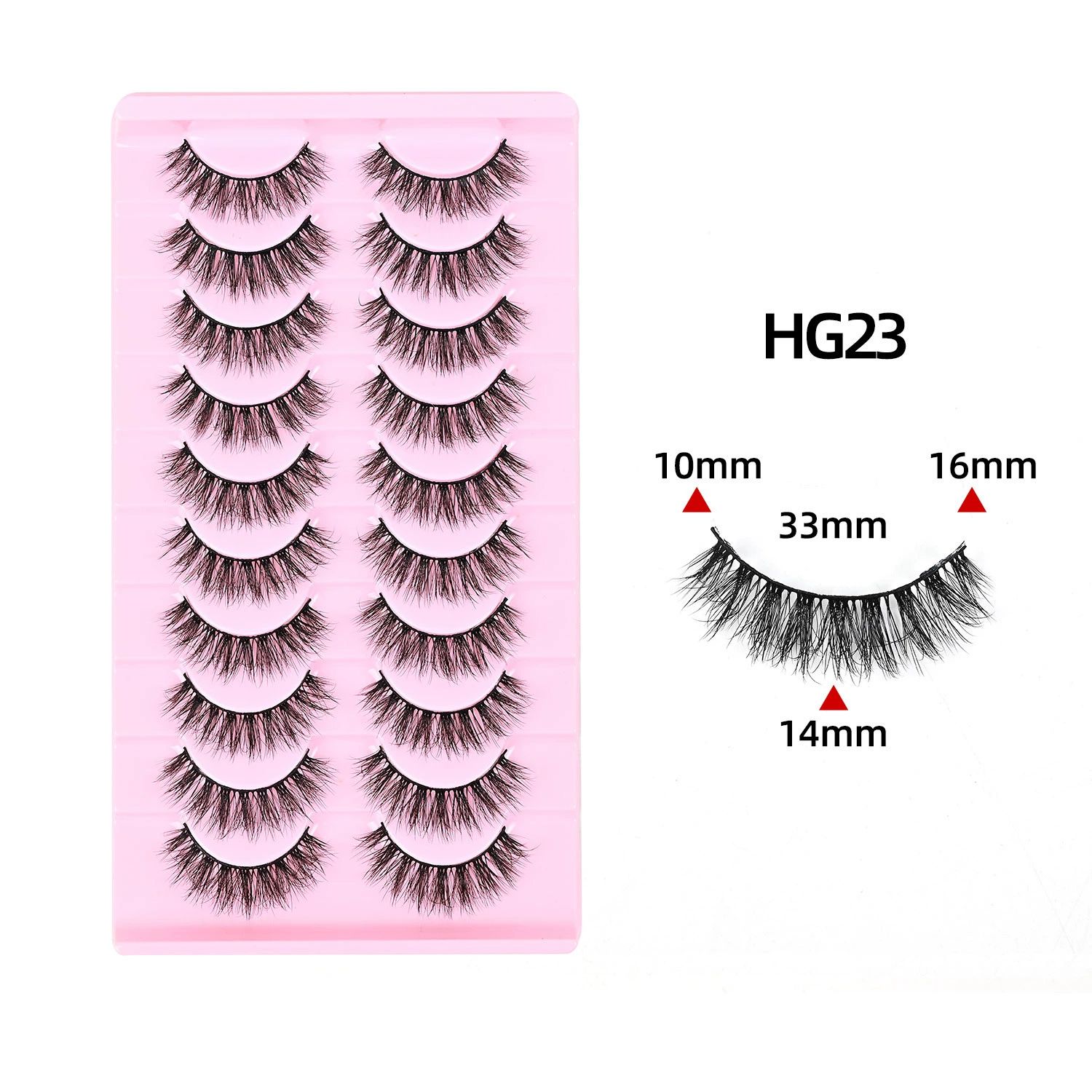 Natural Lashes Wispy Lashes Natural Look False Eyelashes Natural Flared Eyelashes False Eye Lashes Soft Fluffy Lashes  10 Pairs