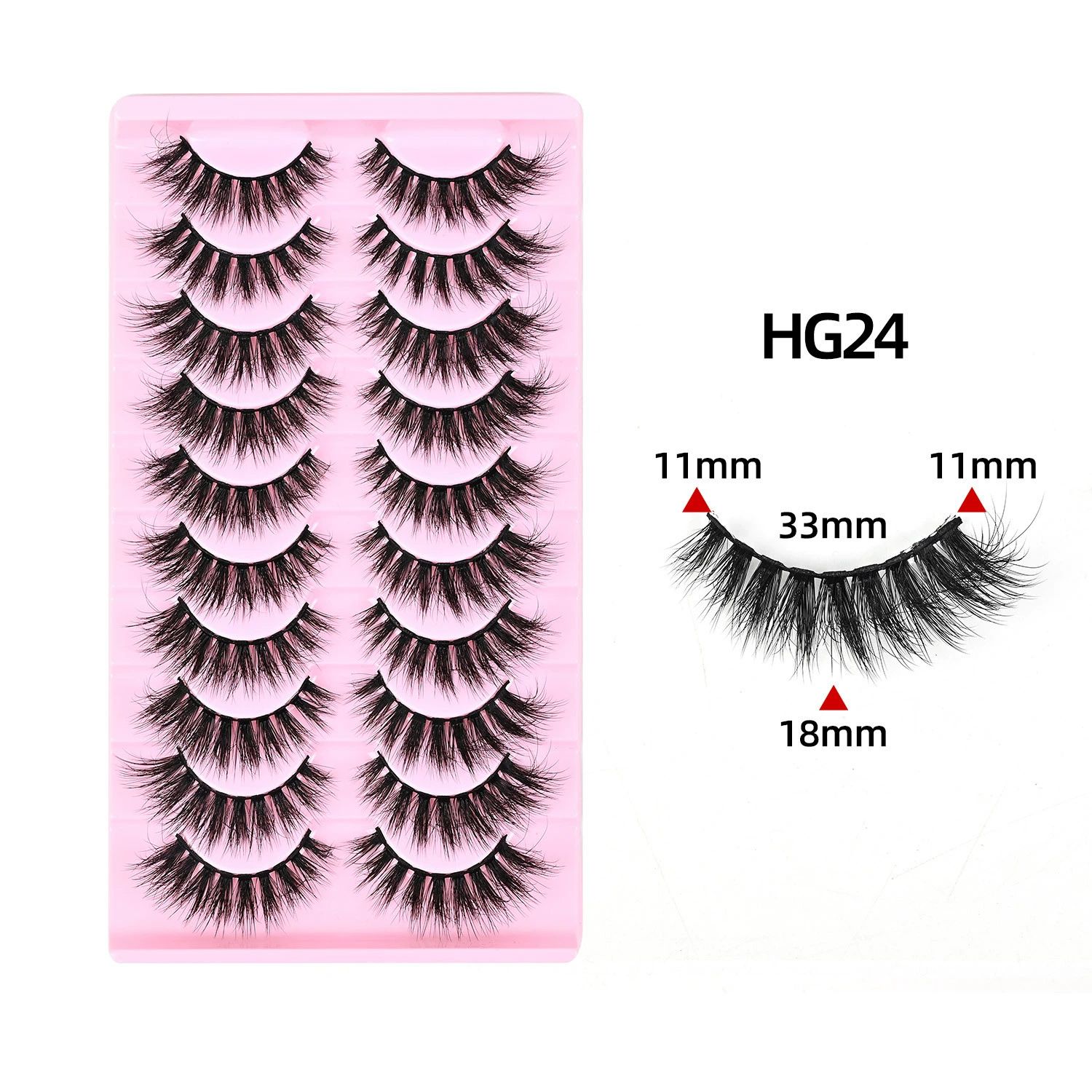 Natural Lashes Wispy Lashes Natural Look False Eyelashes Natural Flared Eyelashes False Eye Lashes Soft Fluffy Lashes  10 Pairs
