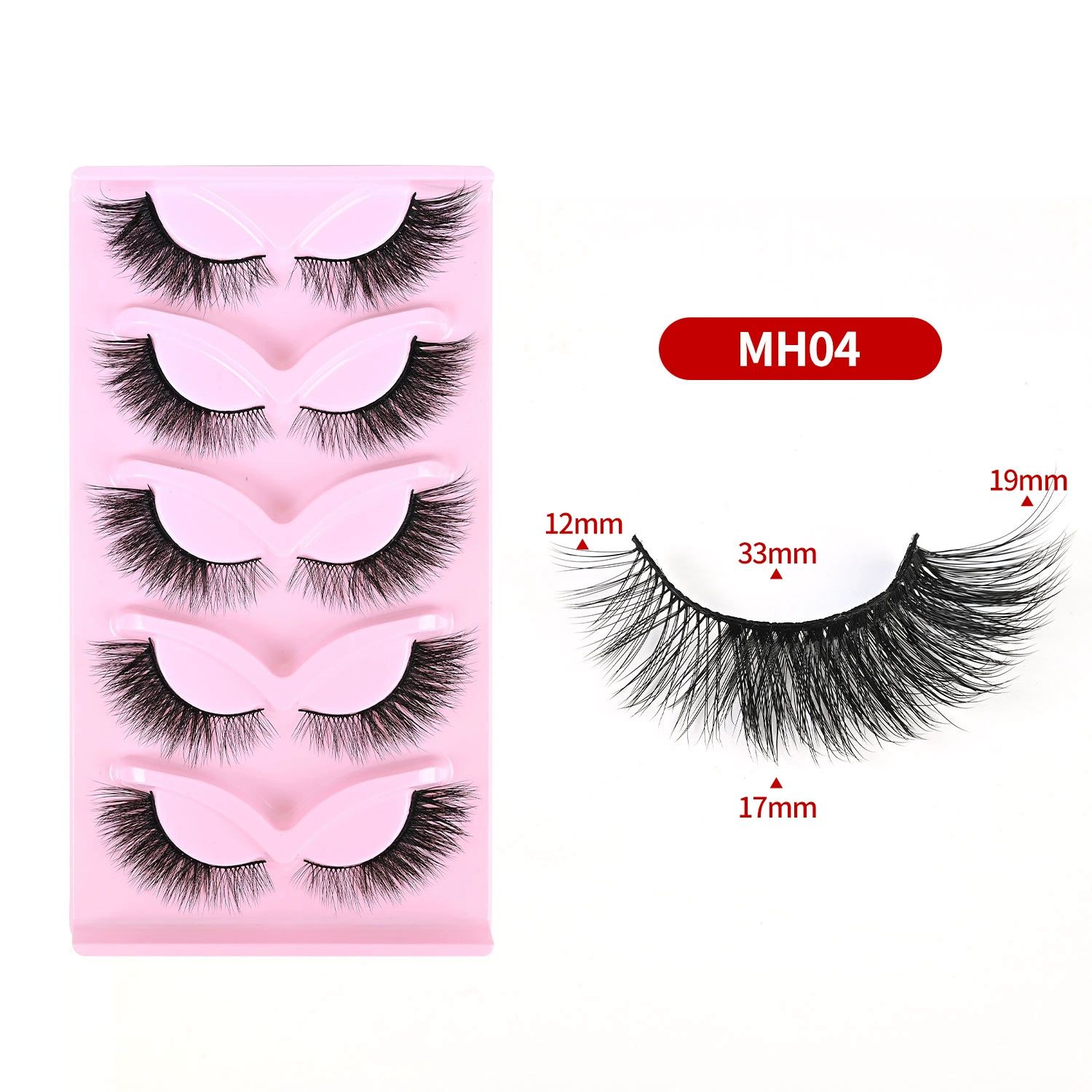 Cat Eye Lashes Natural Look Fox False Eyelashes Gorgeous Wispy & Lightweight Faux Mink Lashes for Doll Eye Makeup 5 Pairs Pack (Charming) view 8