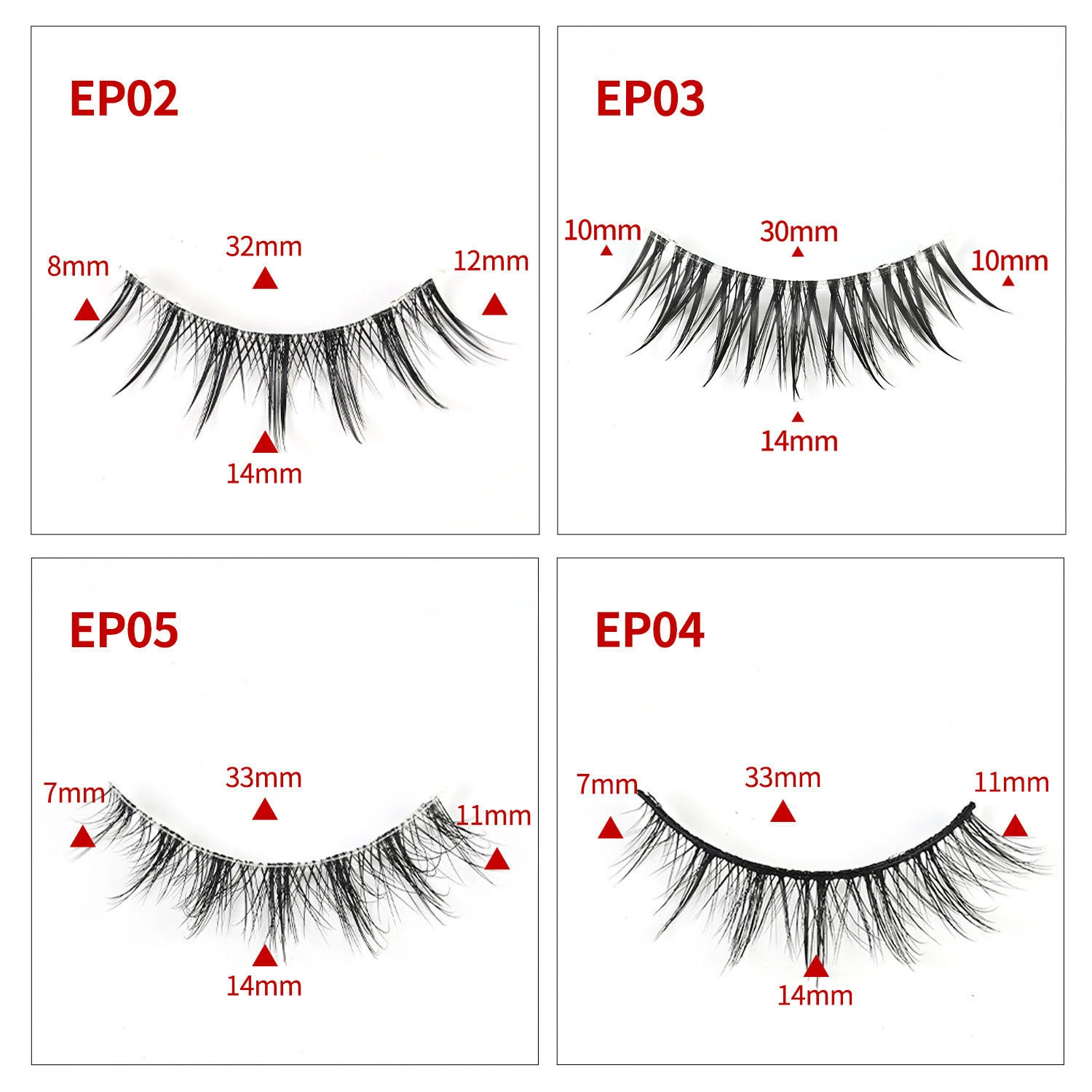 Manga Lashes Fluffy Faux Mink Lashes Natural Look 10 Pairs Asian False Eyelashes Pack Look Like Individual Clusters view 4