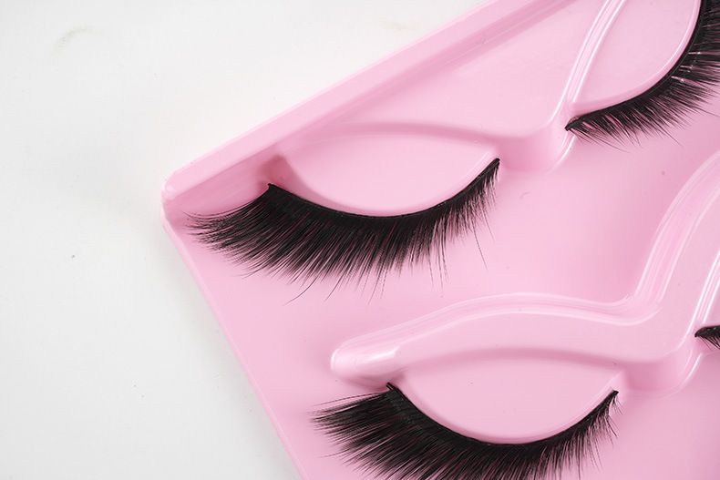 3D False Eyelashes Faux Mink Fake Lashes 10 Pairs Fluffy Flutter Cat Eye & Fox Eye Styles,18mmm DIY Long Wispy Strip Soft Band for Beauty Makeup, Natural Dramatic Look