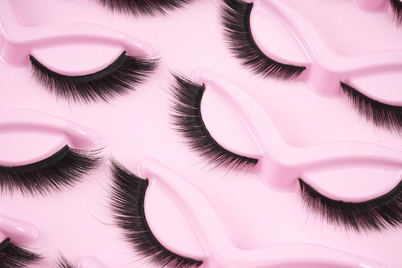 3D False Eyelashes Faux Mink Fake Lashes 10 Pairs Fluffy Flutter Cat Eye & Fox Eye Styles,18mmm DIY Long Wispy Strip Soft Band for Beauty Makeup, Natural Dramatic Look