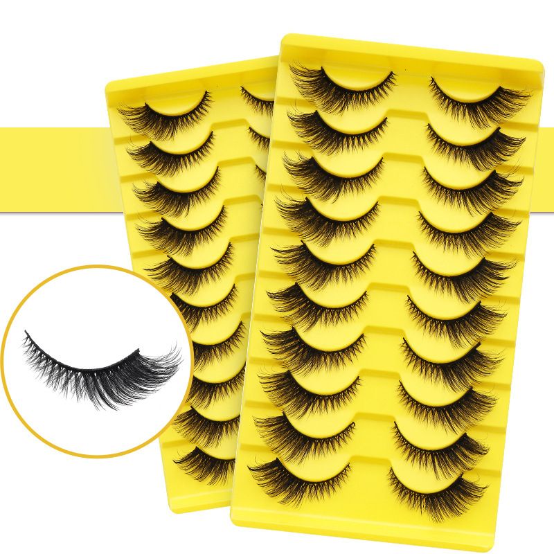 Natural Lashes Cat Eye False Eyelashes Wispy Mink Lashes that Look Like Extensions Fox Eye Lashes 9 Pairs view 8