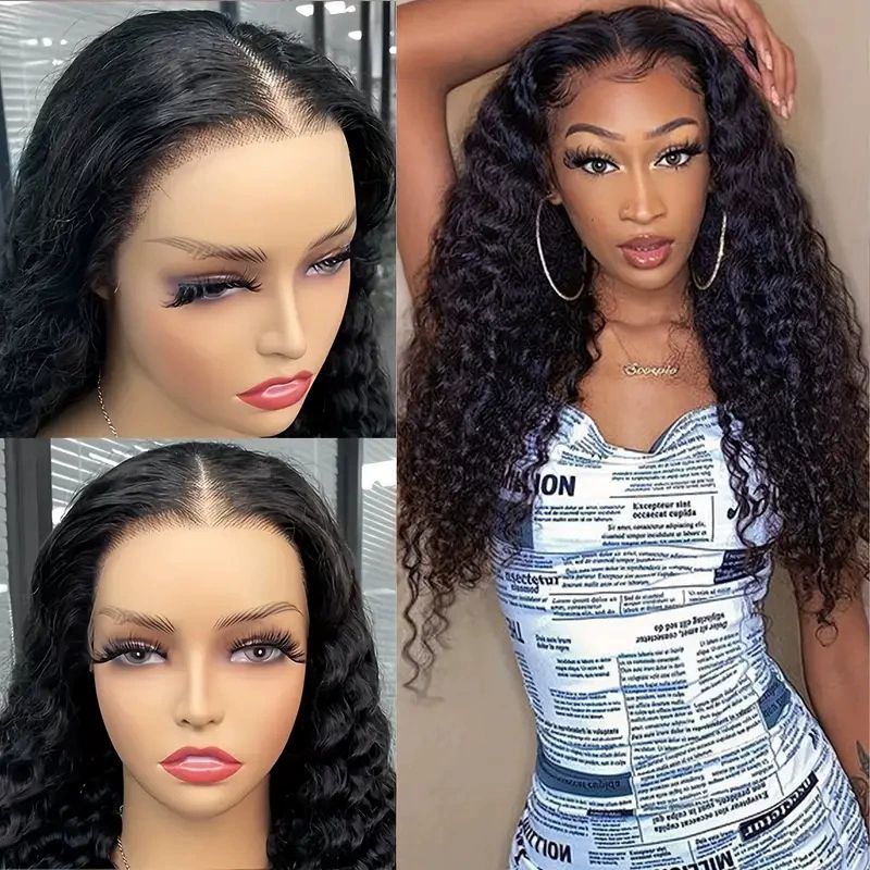 Wigs for Women Long Deep Wave Frontal Wig 12-32 Inch Curly Human Hair Wigs for Black Women Wigs Wet and Wavy 13x4 Water Wave Hd Lace Wig Wigs