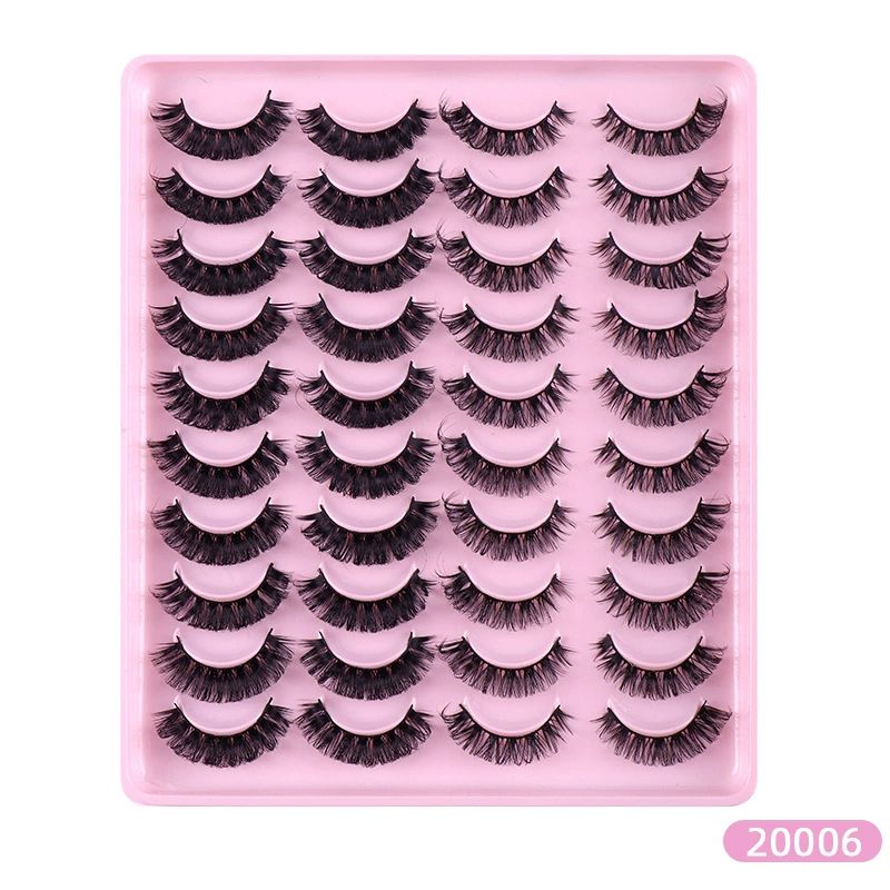 TNFVLONEINS False Eyelashes Natural Mink Lashes Fluffy Wispy Cat Eye Lashes Natural Look 5D Extension Faux Mink Eyelashes Pack 12-18MM Strip Fake Eyelashes 20 Pairs 3 Styles