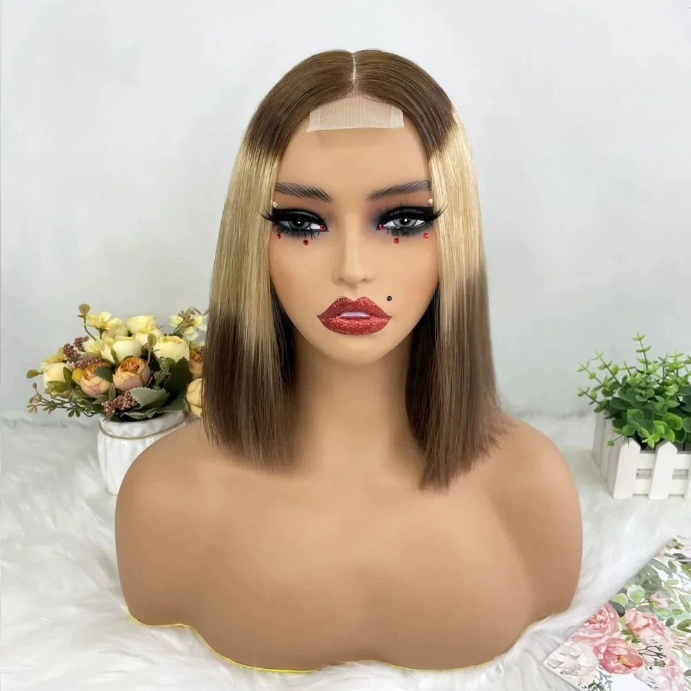 Glueless Short Bob Wig Human Hair, Upgraded 2x6 HD Lace Closure Wig 100% Virgin Vietnamese Hair, No Chemical Process Odor-Free, Pre Plucked Pre Cut Wear n' Go Wig Pre Bleached Knots Natural Black
