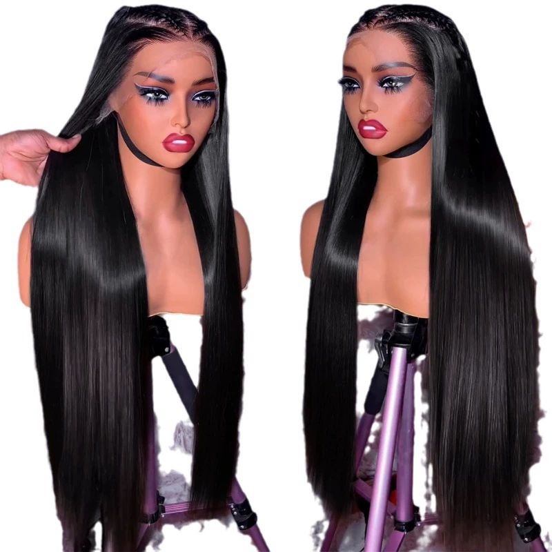 13x4 HD Lace Closure Wigs Human Hair Glueless Straight HD Lace Front Wigs Human Hair Pre Plucked 180 Density Wigs (30 Inch)