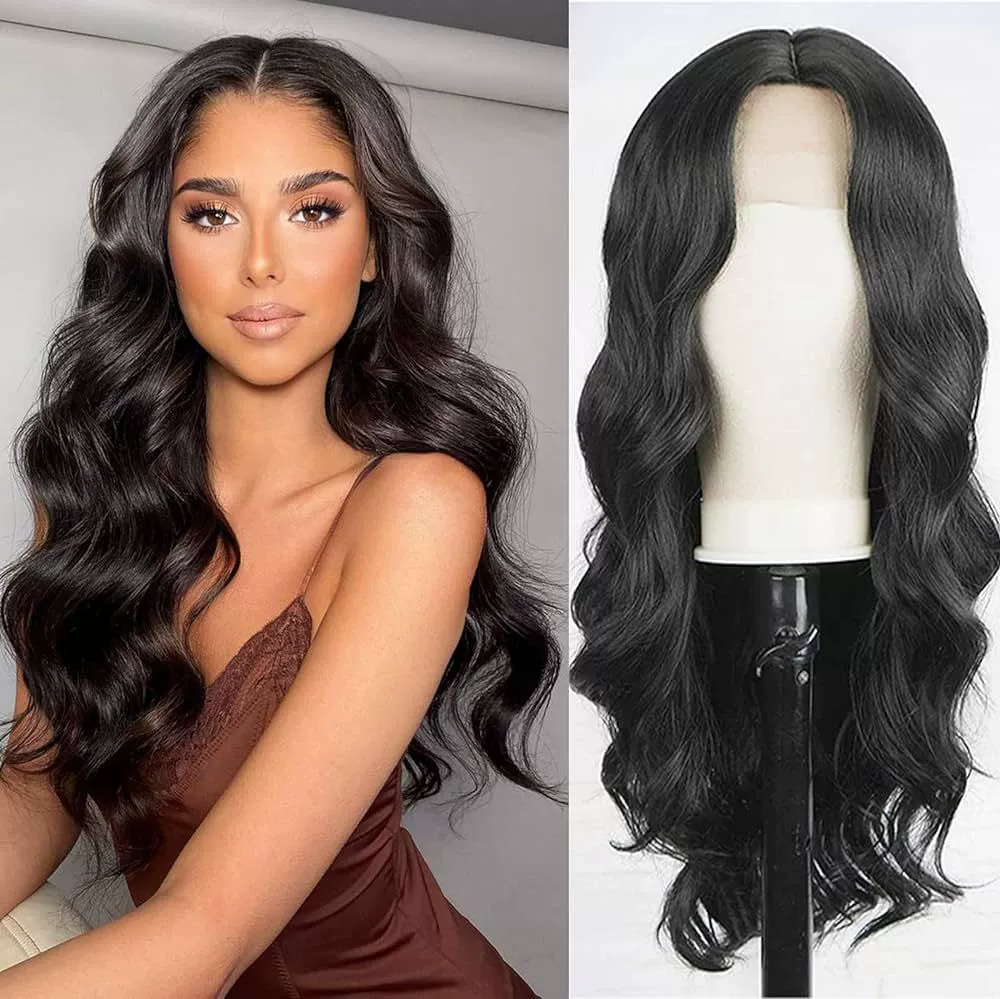 13x4  Wear and Go Glueless Wigs Human Hair Pre Plucked Pre Cut 5x5 HD Body Wave Lace Closure Wigs for Women 180 Density Ready to Go  Closure Wig Easy Install Natural Black 26inch