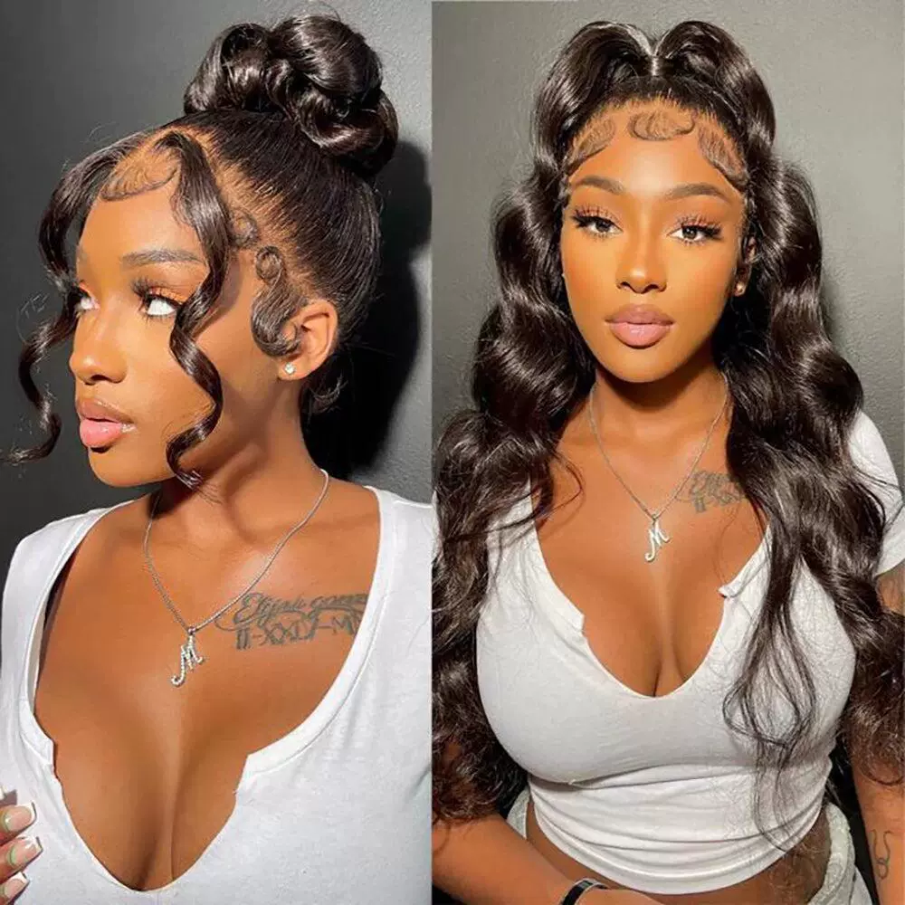 360 Lace Front Wigs Human Hair Loose Wave 200% Density Brazilian Virgin Hair Wigs for Black Women, Loose wave Lace Front Wigs Human Hair with Baby Hair(18", 360 Lace Frontal Wig Loose Wave)