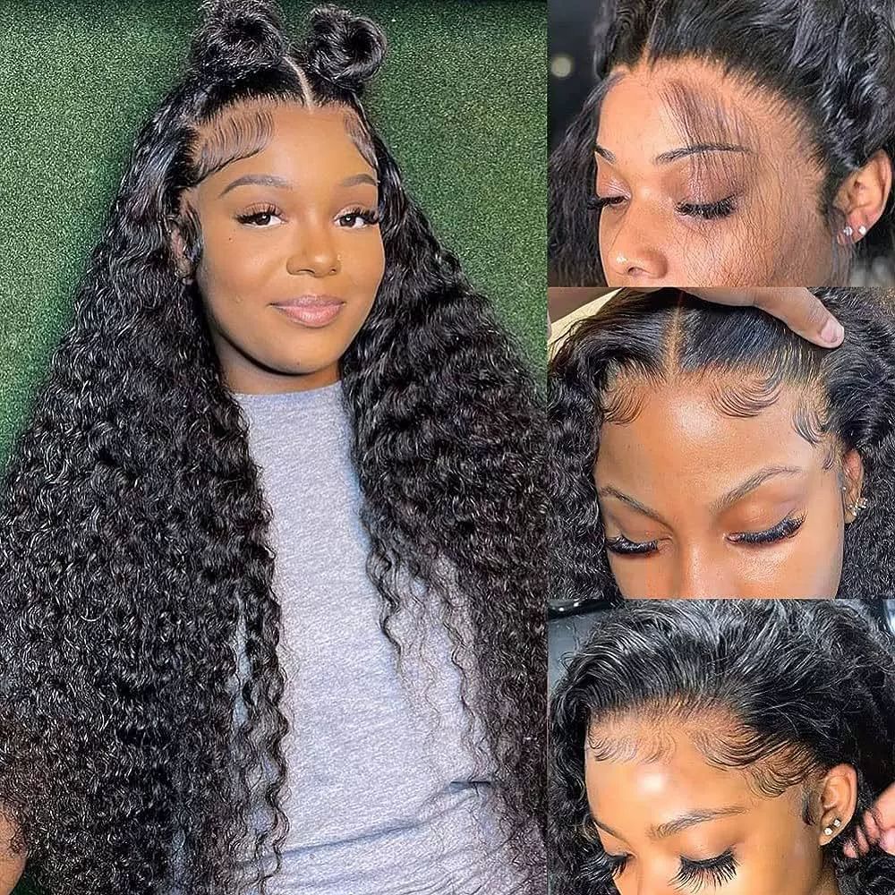 200% Density HD 4*4 Lace  Front Wigs Human Hair Loose Wave 100% Real Human Hair 15A Lace Space Loose Deep Wave Frontal Wig, No Synthetic Blend No Tangle No Shedding Triple Lifespan 3X