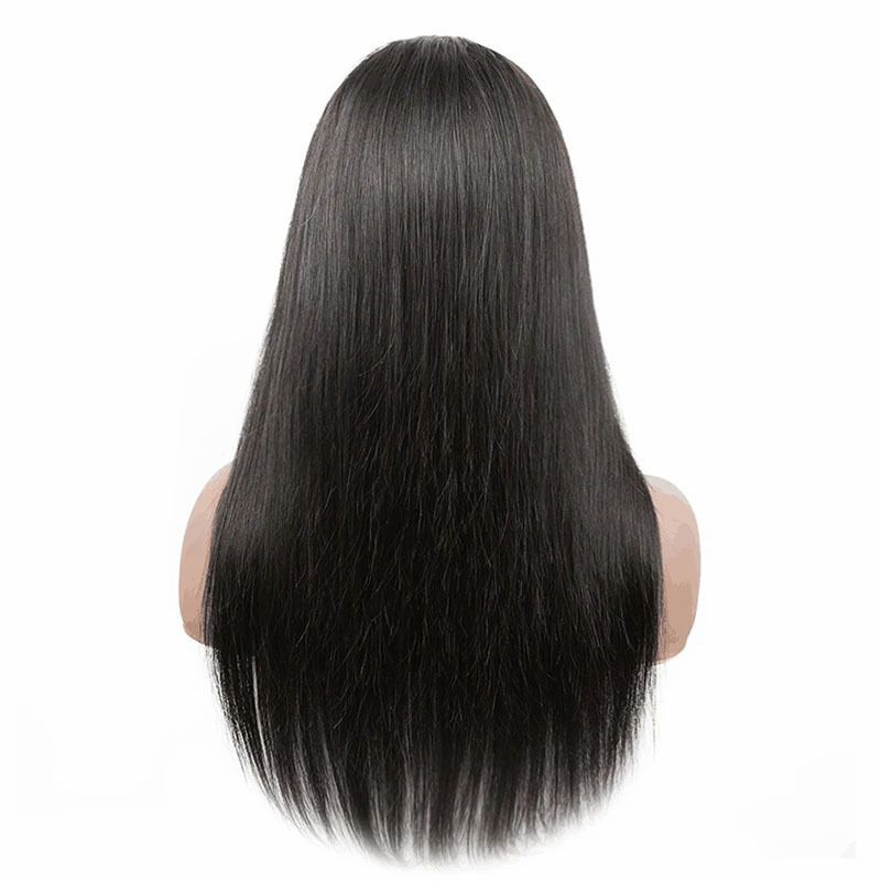 24 Inch Lace Front Wigs Human Hair Straight Wear and Go Glueless Wigs Human Hair Pre Plucked Pre Cut T Part HD Lace Front Wig 180% Density Black Layered Wig