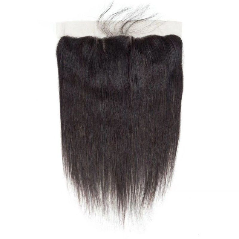 13x4 Lace Frontal Closure Ear to Ear HD Lace Frontal 12 Inch Brazilian Straight Frontal Lace Closure Virgin Human Hair Frontals Natural Black 150% Density