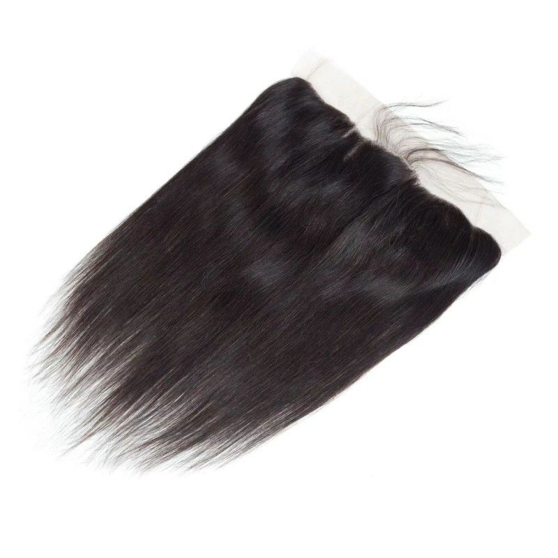 13x4 Lace Frontal Closure Ear to Ear HD Lace Frontal 12 Inch Brazilian Straight Frontal Lace Closure Virgin Human Hair Frontals Natural Black 150% Density