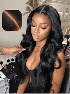 13x4  Wear and Go Glueless Wigs Human Hair Pre Plucked Pre Cut 5x5 HD Body Wave Lace Closure Wigs for Women 180 Density Ready to Go  Closure Wig Easy Install Natural Black 26inch
