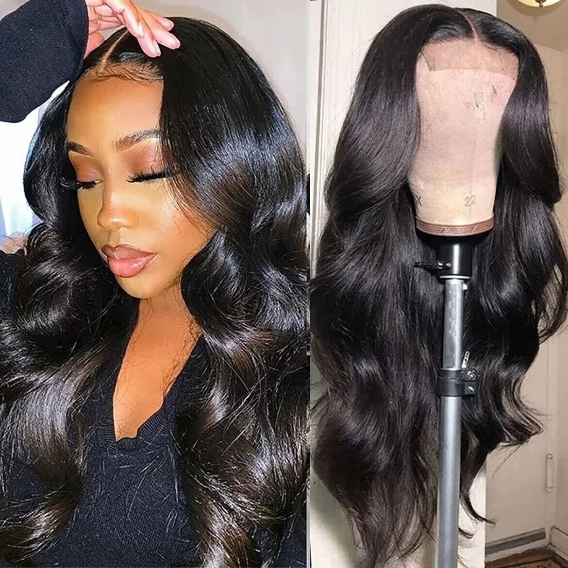 360 Lace Front Wigs Human Hair Loose Wave 200% Density Brazilian Virgin Hair Wigs for Black Women, Loose wave Lace Front Wigs Human Hair with Baby Hair(18", 360 Lace Frontal Wig Loose Wave)