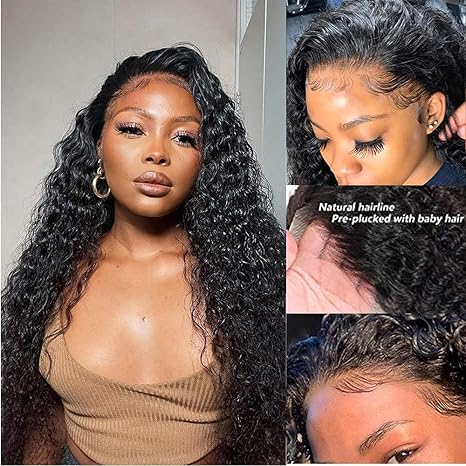200% Density HD 4*4 Lace  Front Wigs Human Hair Loose Wave 100% Real Human Hair 15A Lace Space Loose Deep Wave Frontal Wig, No Synthetic Blend No Tangle No Shedding Triple Lifespan 3X